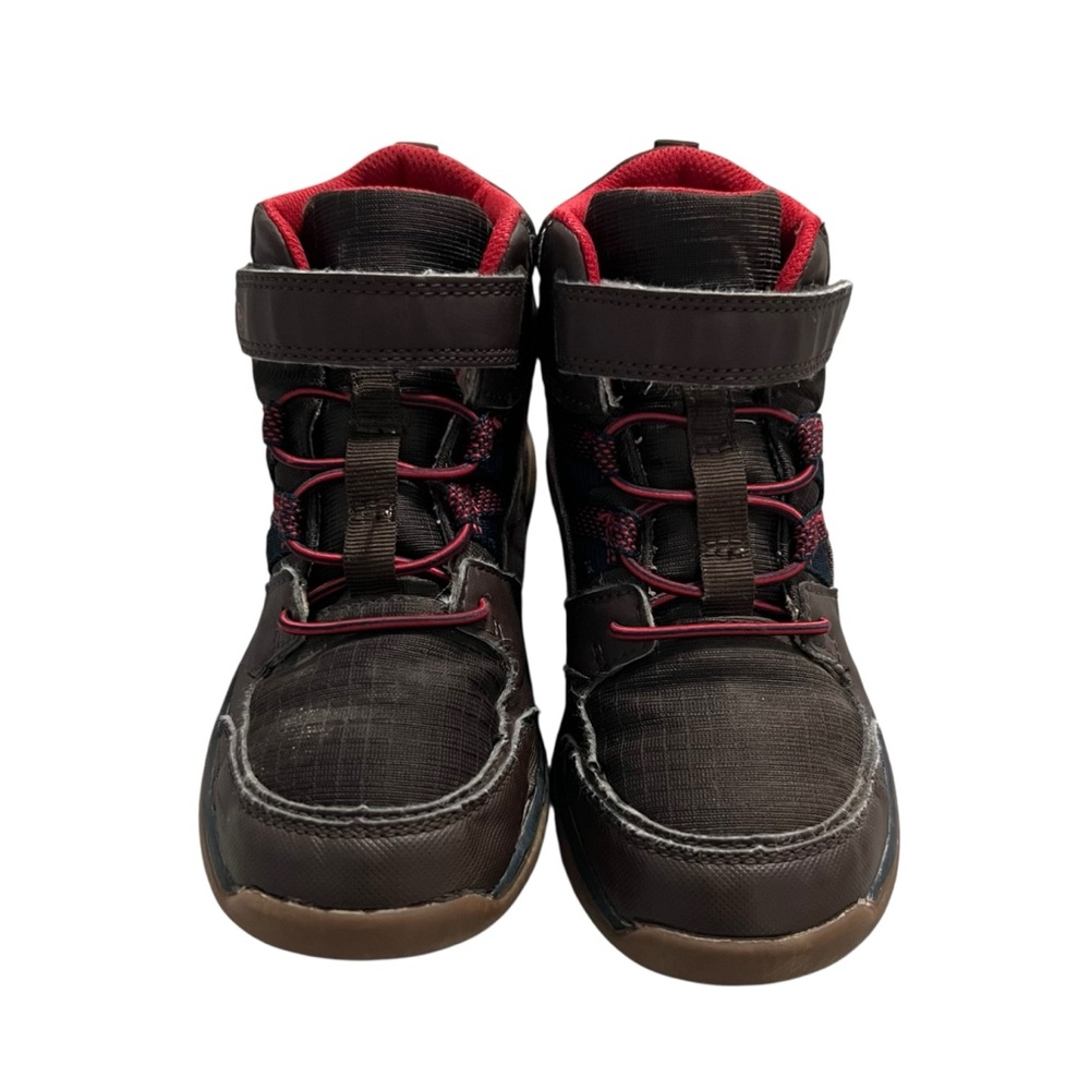 Stride Rite Sz 1.5M Boys Made 2 Play Indigo Brown High Top Sneakers - Picture 3 of 9